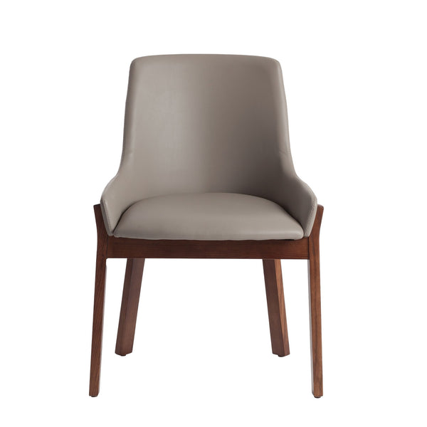 Dark mink eco-leather chair