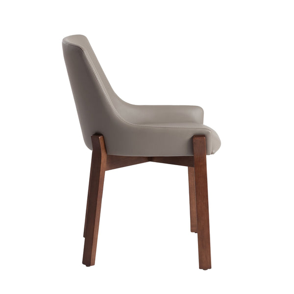 Dark mink eco-leather chair