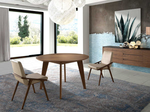 Chair in ecological mink leather
