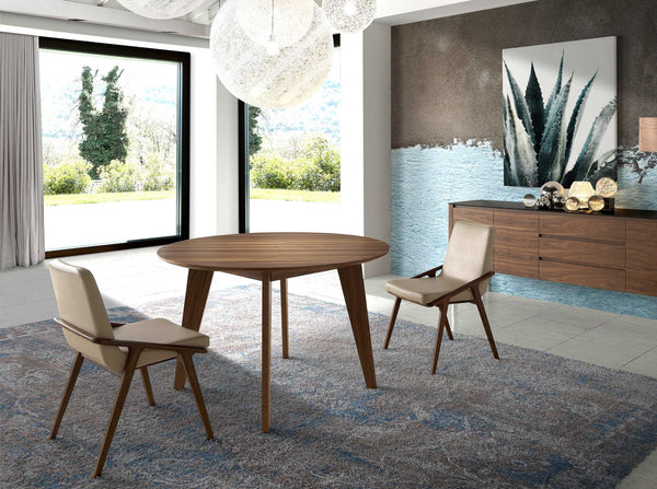 Chair in ecological mink leather
