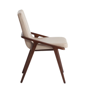 Chair in ecological mink leather