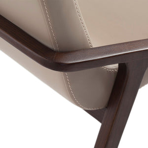 Chair in ecological mink leather