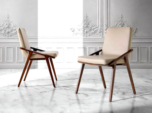Chair in ecological mink leather