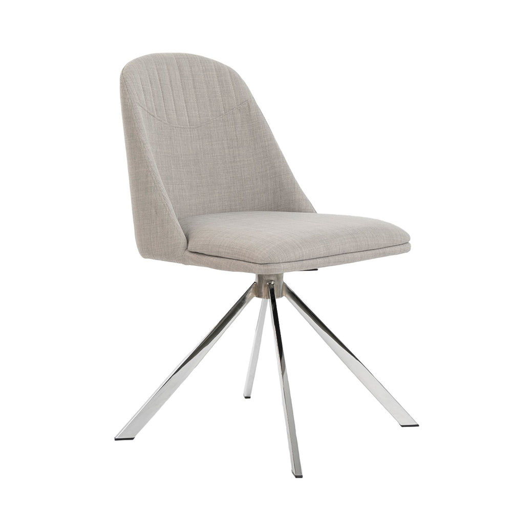 Swivel chair in gray fabric