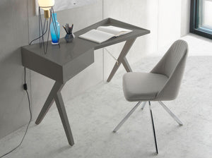 Swivel chair in gray fabric