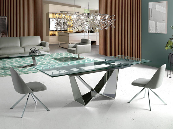 Swivel chair in gray fabric