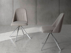 Swivel chair in gray fabric