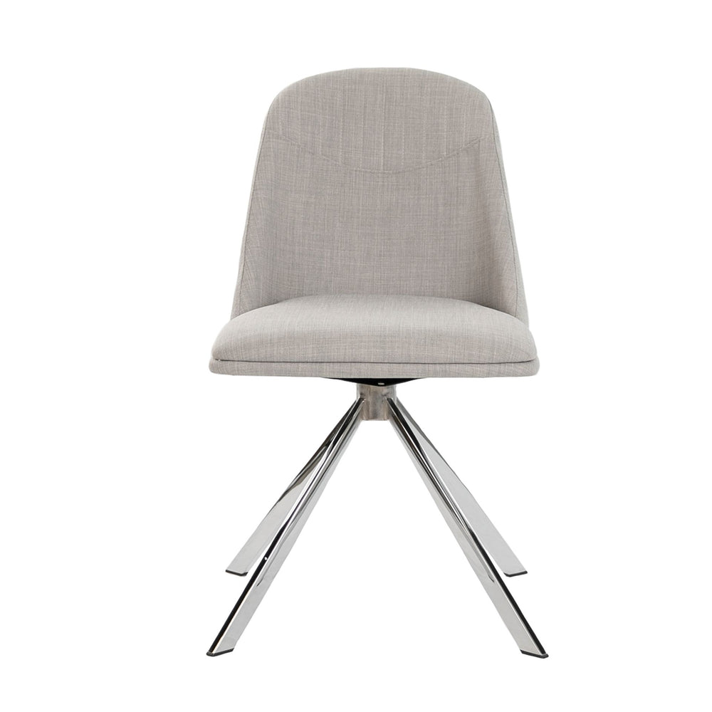 Swivel chair in gray fabric