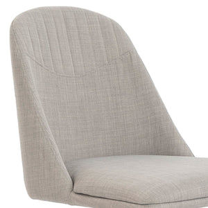 Swivel chair in gray fabric