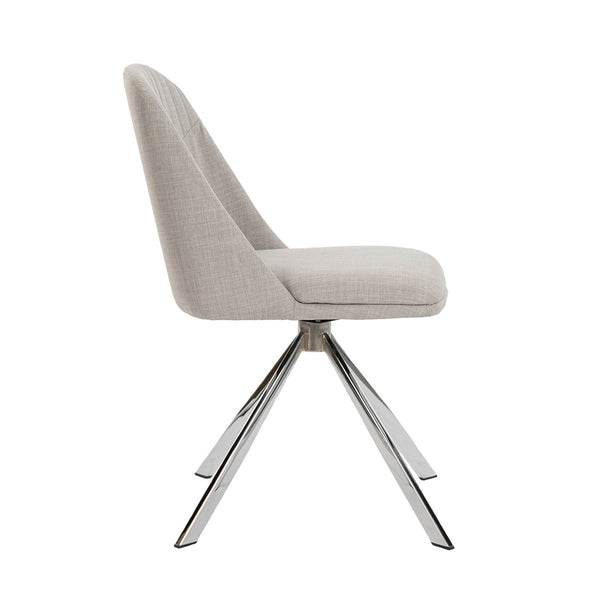 Swivel chair in gray fabric