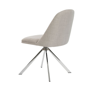 Swivel chair in gray fabric