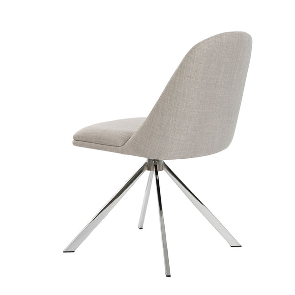 Swivel chair in gray fabric