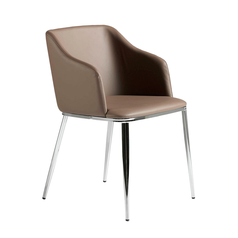 Brown eco-leather chair