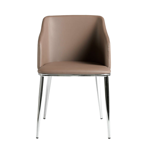 Brown eco-leather chair