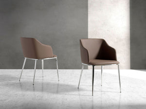 Brown eco-leather chair