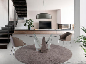 Brown eco-leather chair