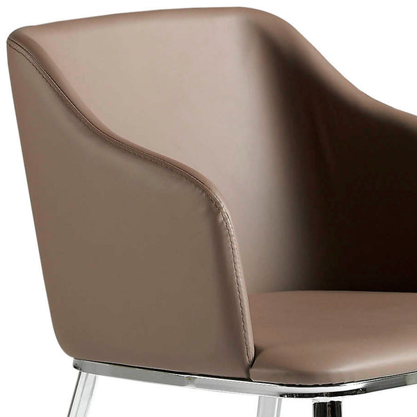 Brown eco-leather chair