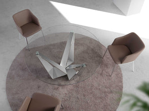 Brown eco-leather chair