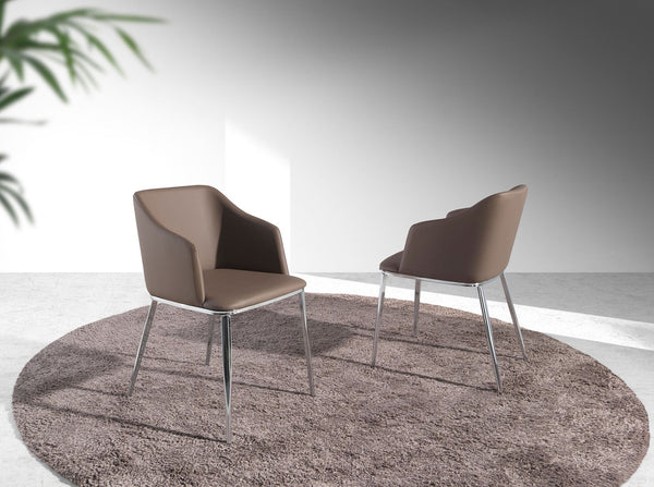 Brown eco-leather chair