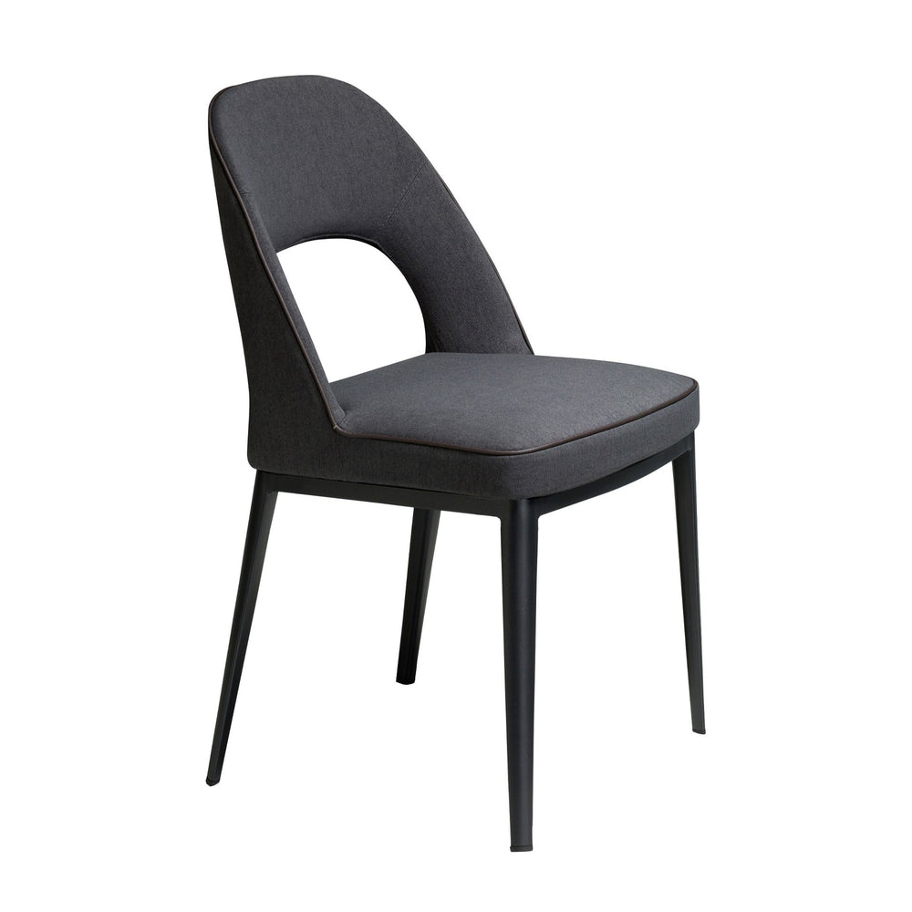 Chair in dark gray fabric