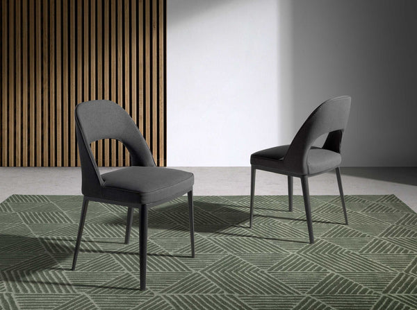 Chair in dark gray fabric