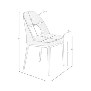 Chair in dark gray fabric