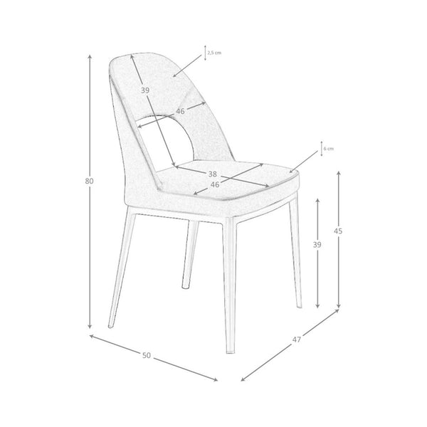 Chair in dark gray fabric