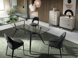 Chair in dark gray fabric
