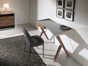 Chair in dark gray fabric