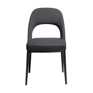 Chair in dark gray fabric