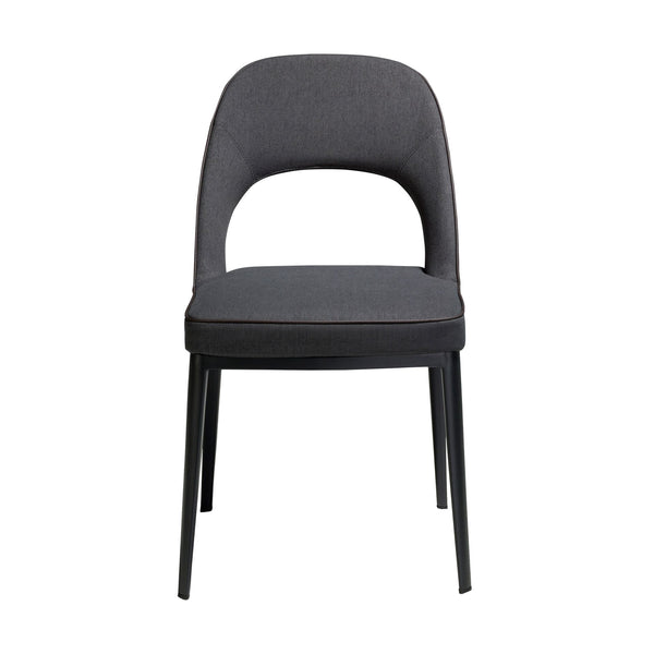 Chair in dark gray fabric