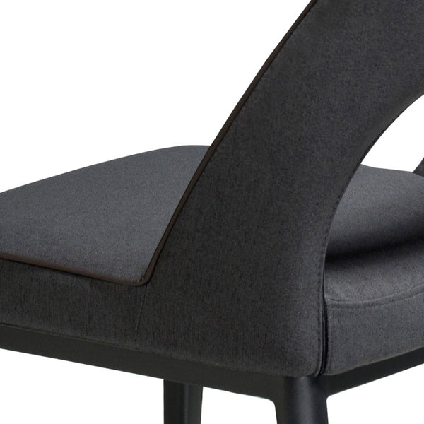 Chair in dark gray fabric