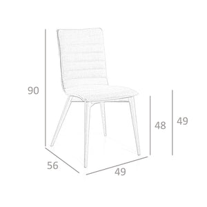 Chair in gray fabric