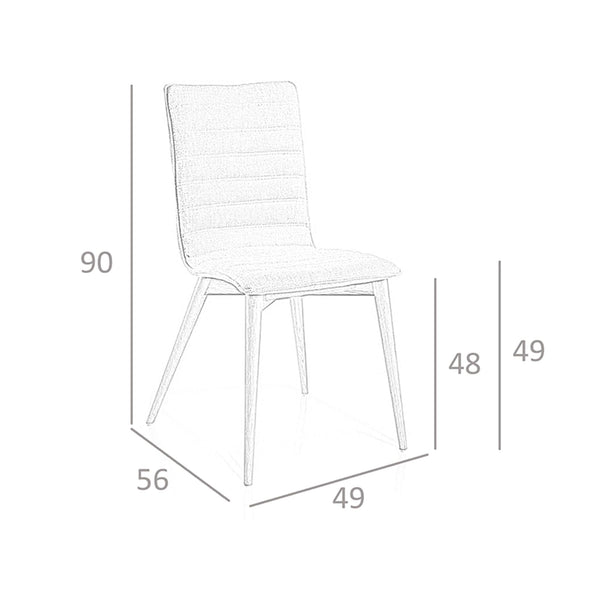 Chair in gray fabric