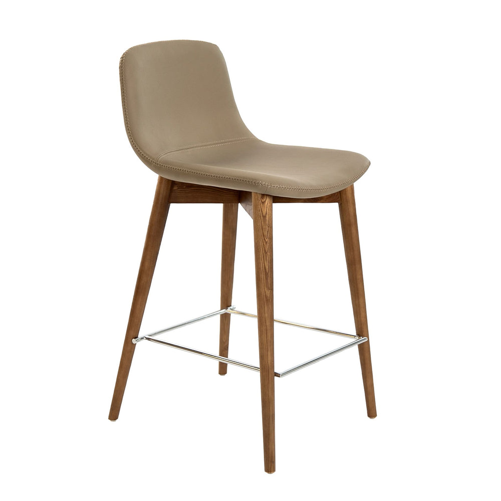 Bench in mink-colored ecological leather