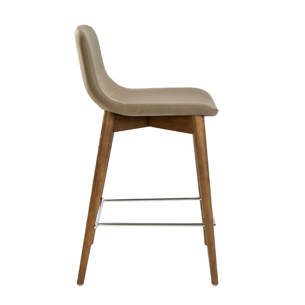 Bench in mink-colored ecological leather