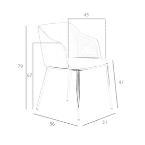 Chair in gray fabric