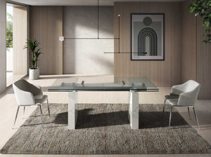 Chair in gray fabric