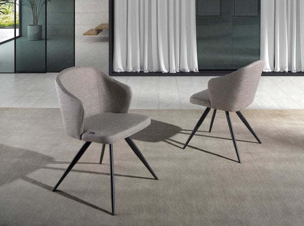 Chair in gray fabric
