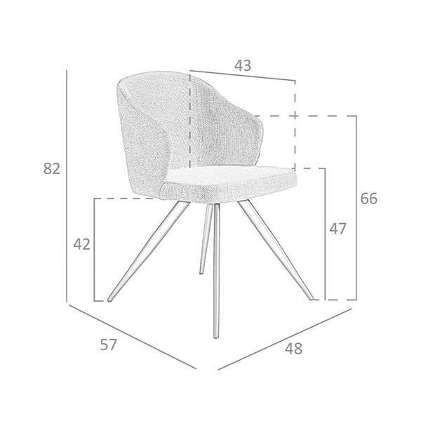 Chair in gray fabric