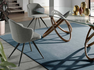 Chair in gray fabric