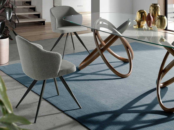 Chair in gray fabric