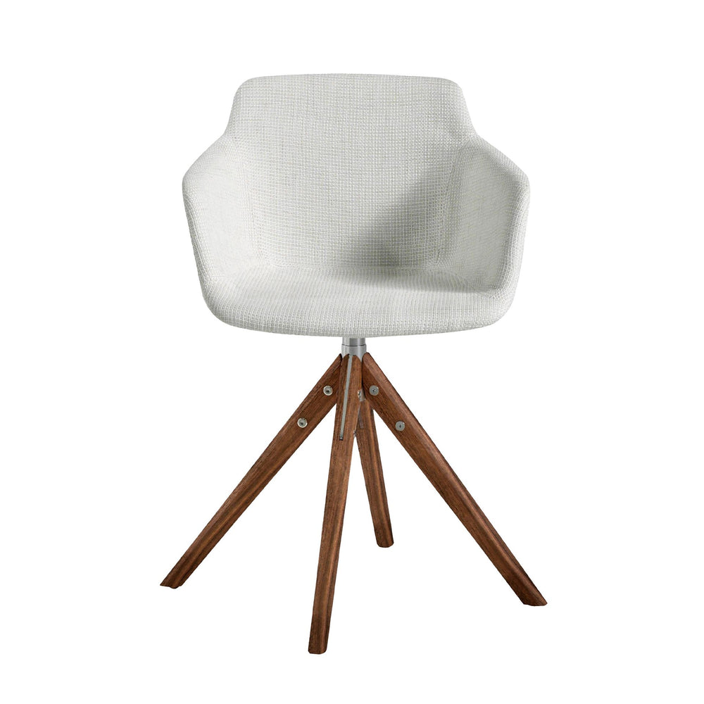 Swivel chair in beige fabric