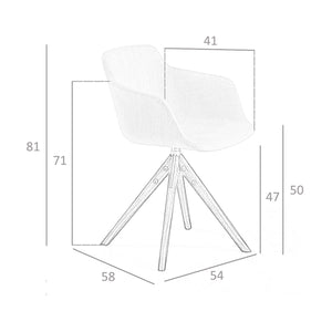Swivel chair in beige fabric
