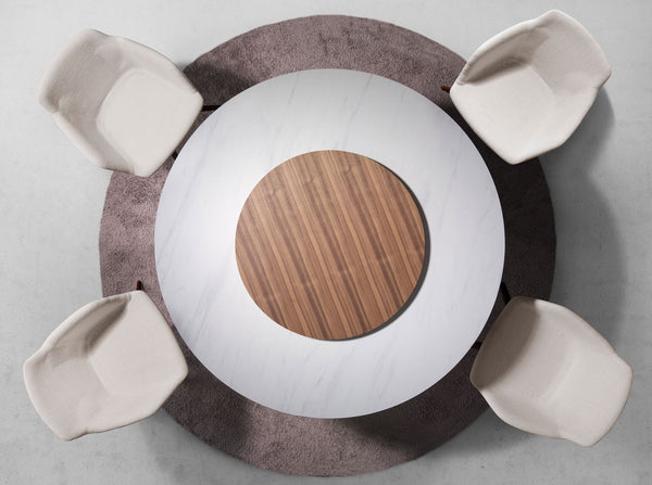 Swivel chair in beige fabric