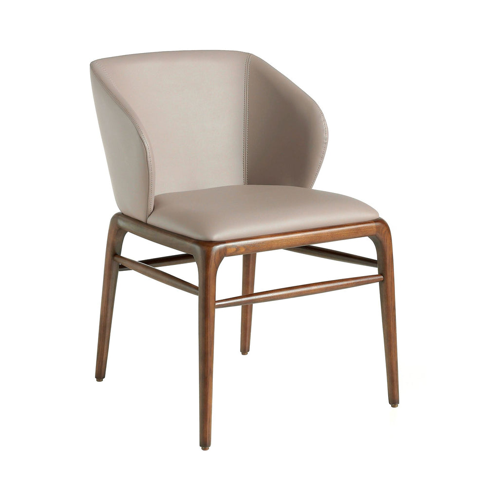 Chair in dark mink eco-leather
