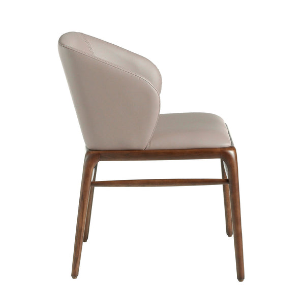 Chair in dark mink eco-leather