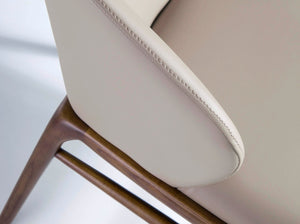 Chair in dark mink eco-leather