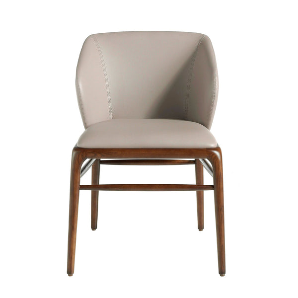 Chair in dark mink eco-leather