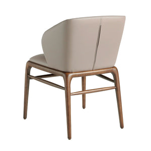 Chair in dark mink eco-leather